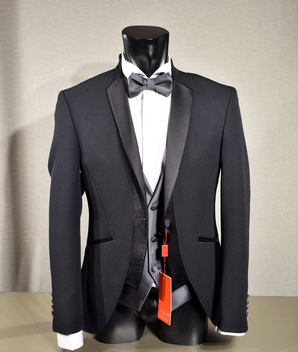 Musani Milano Cerimonia Smoking moderno slim fit nero musani cerimonia In Saldo