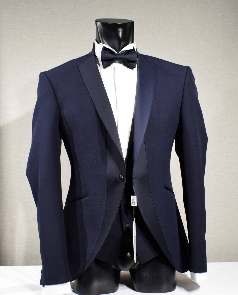 Musani Milano Cerimonia Abito smoking moderno blu musani slim fit Italy