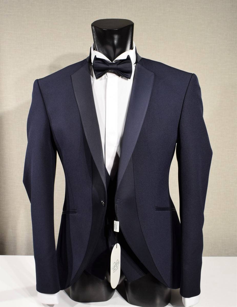 Musani Milano Cerimonia Abito smoking moderno blu musani slim fit Italy