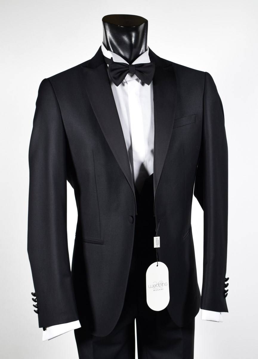 Musani Milano Cerimonia Smoking con panciotto nero slim fit musani cerimonia 2025