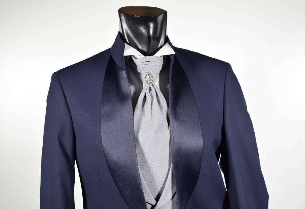 Musani Milano Cerimonia Abito musani cerimonia blu modello coreano slim fit Vendita
