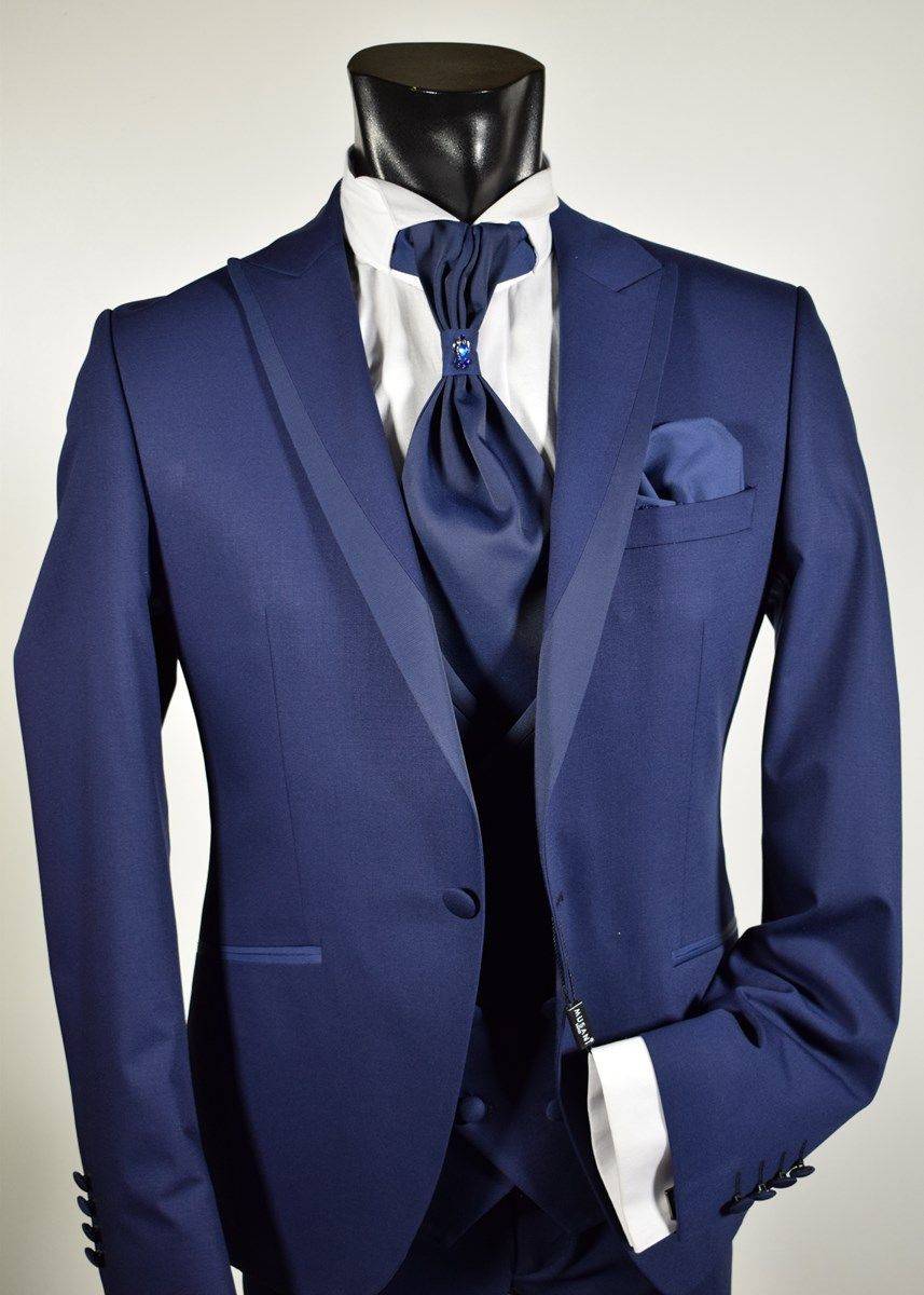 Musani Milano Cerimonia Abito bluette slim fit musani cerimonia completo di panciotto cravatta camicia Spedizione Gratuita