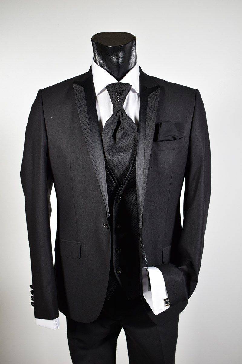 Musani Milano Cerimonia Abito nero slim fit Musani cerimonia Soddisfazione Garantita