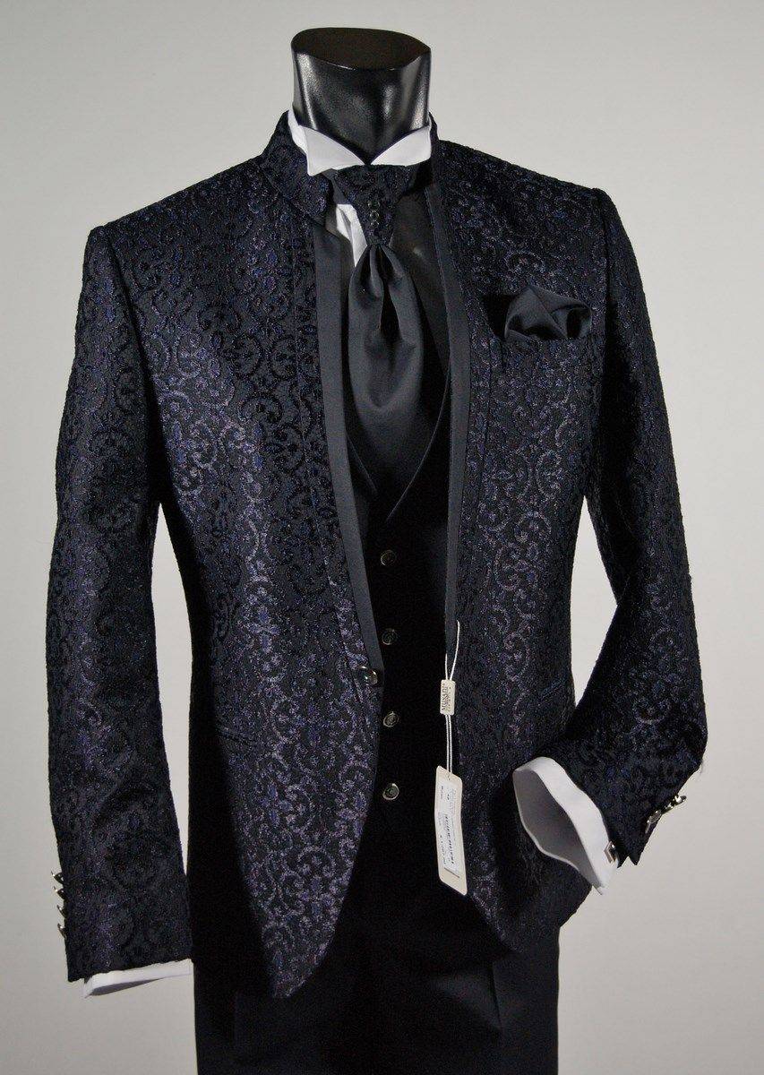 Musani Milano Cerimonia Abito slim fit sposo guru broccato musani cerimonia Qualità Garantita