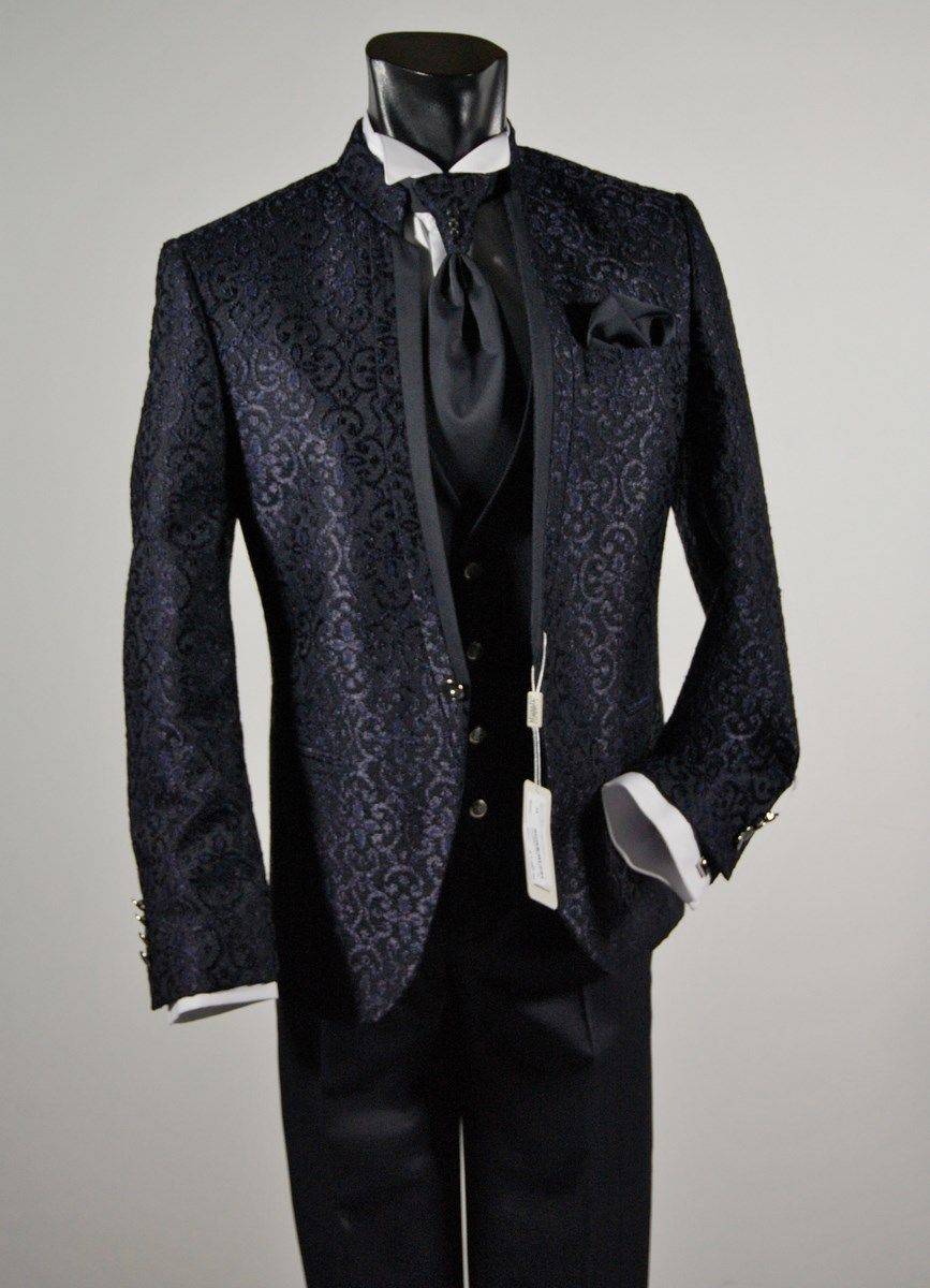 Musani Milano Cerimonia Abito slim fit sposo guru broccato musani cerimonia Qualità Garantita