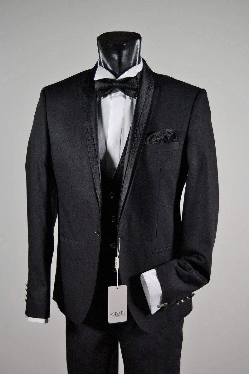 Musani Milano Cerimonia Abito elgante musani cerimonia nero slim fit Acquista Ora