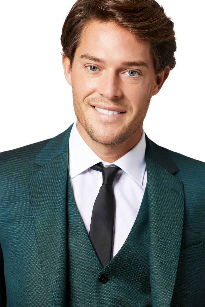 Digel Abito verde fantasia piccola digel drop sei modern fit tessuto reda 110's Novità