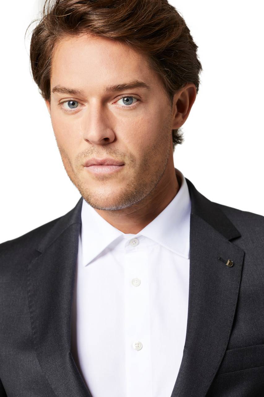 Digel Abito digel grigio scuro drop sei modern fit lana reda super 110's Vendita Calda