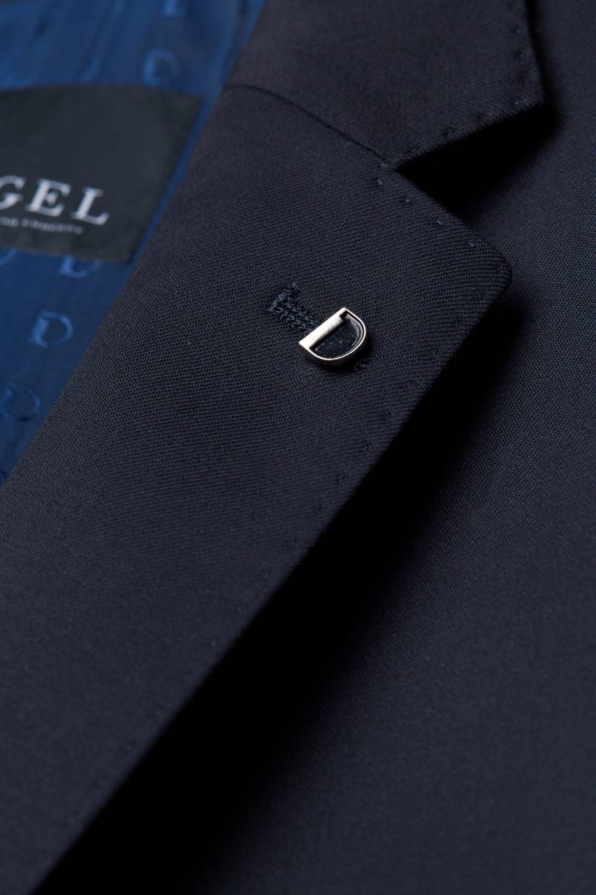 Digel Abito blu scuro digel drop quattro corto in lana reda super 110's Vendita Economica