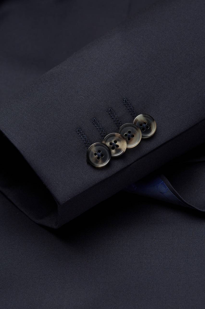 Digel Abito blu scuro digel drop quattro corto in lana reda super 110's Vendita Economica