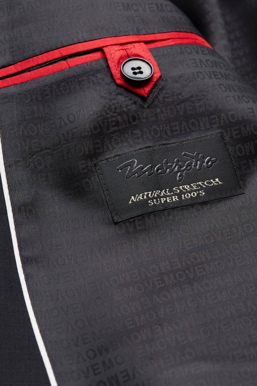Digel Abito digel drop quattro corto slim fit grigio antracite lana marzotto super 100's Italia