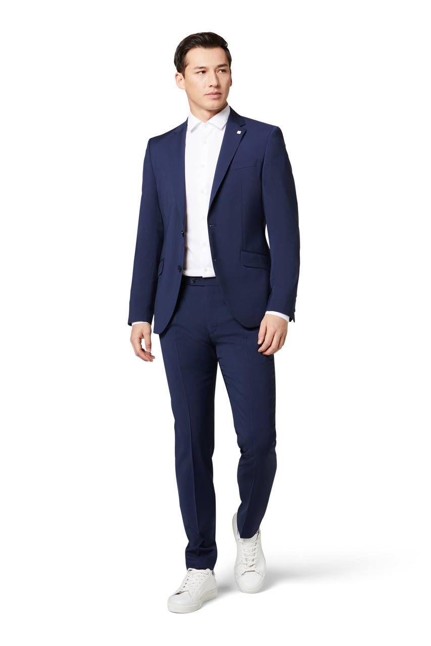 Digel Abito digel drop quattro corto slim fit blu napoli lana marzotto super 100's 2025