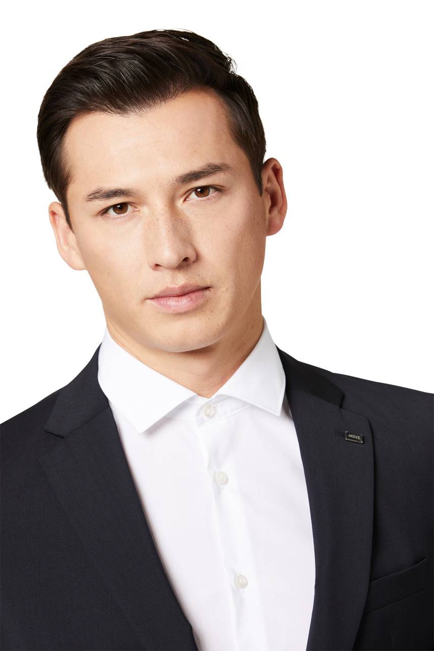 Digel Abito digel drop quattro corto slim fit blu scuro lana marzotto super 100's Nuovo