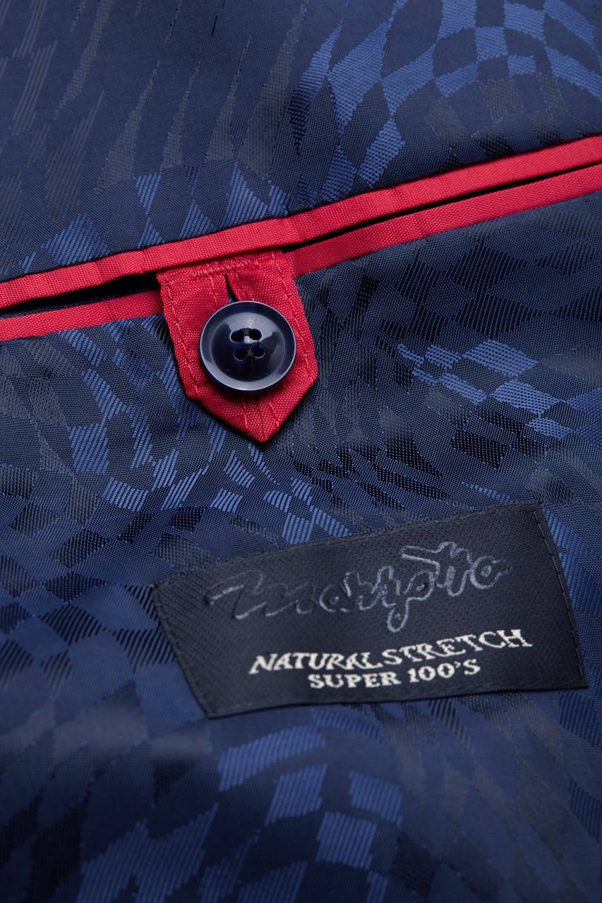 Digel Abito digel slim fit blu marine lana marzotto super 100's Spedizione Gratuita