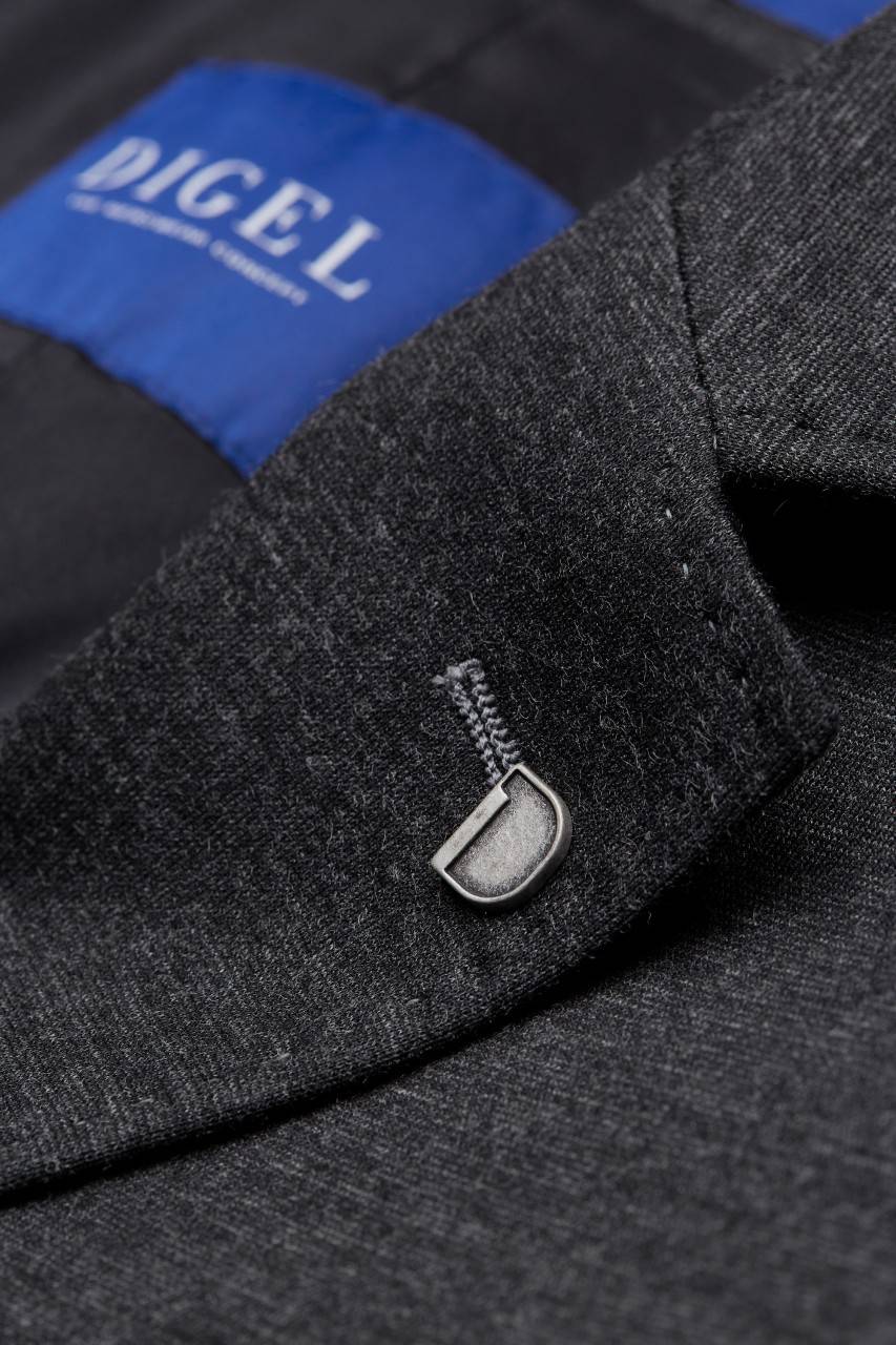 Digel Giacca blazer digel grigia sfoderata in jersey modern fit Consegna Veloce