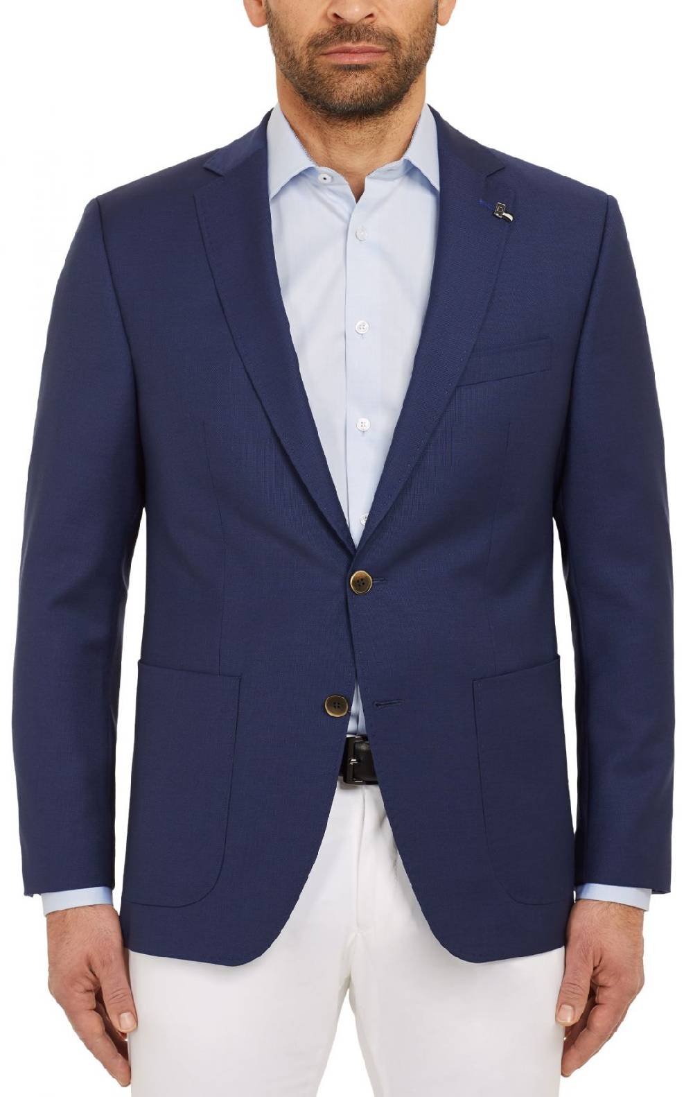 Digel Giacca blu marine digel drop quattro corto lana marzotto con tasche a toppa Rilascio limitato