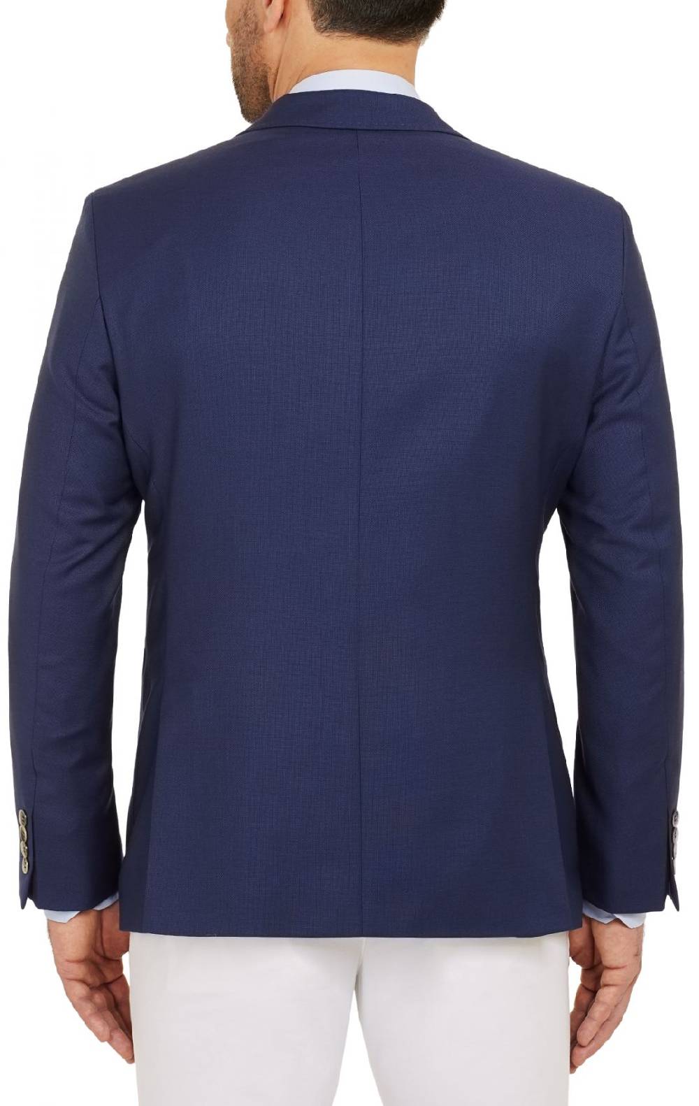 Digel Giacca blu marine digel in pura lana vergine marzotto con tasche a toppa Economico