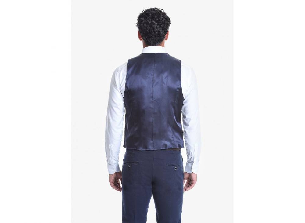 John Barritt Gilet john barritt doppio petto slim fit fantasia a quadri blu verde Offerte
