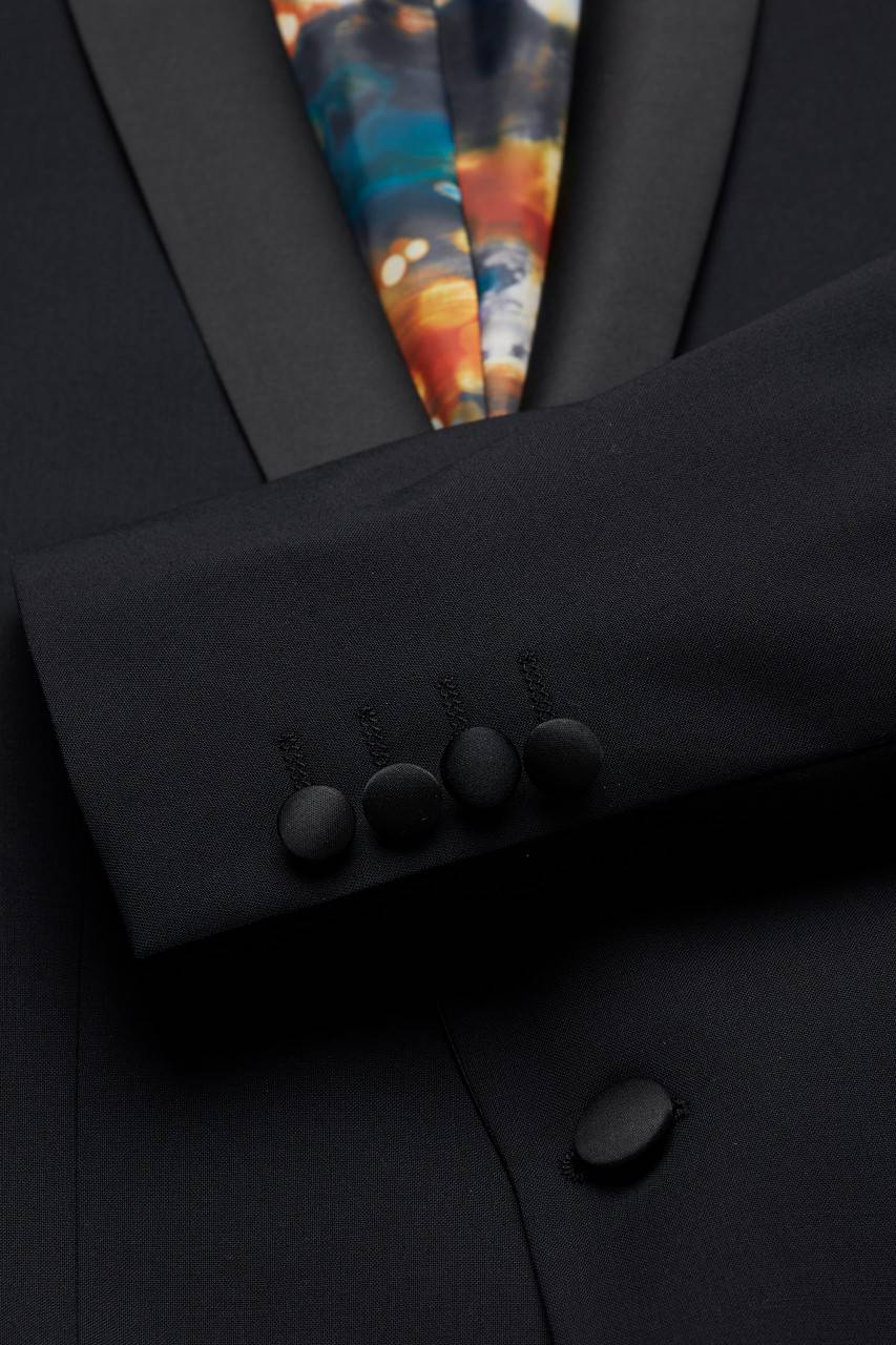 Digel Giacca blazer smoking digel nero slim fit collo a scialle Hotsell