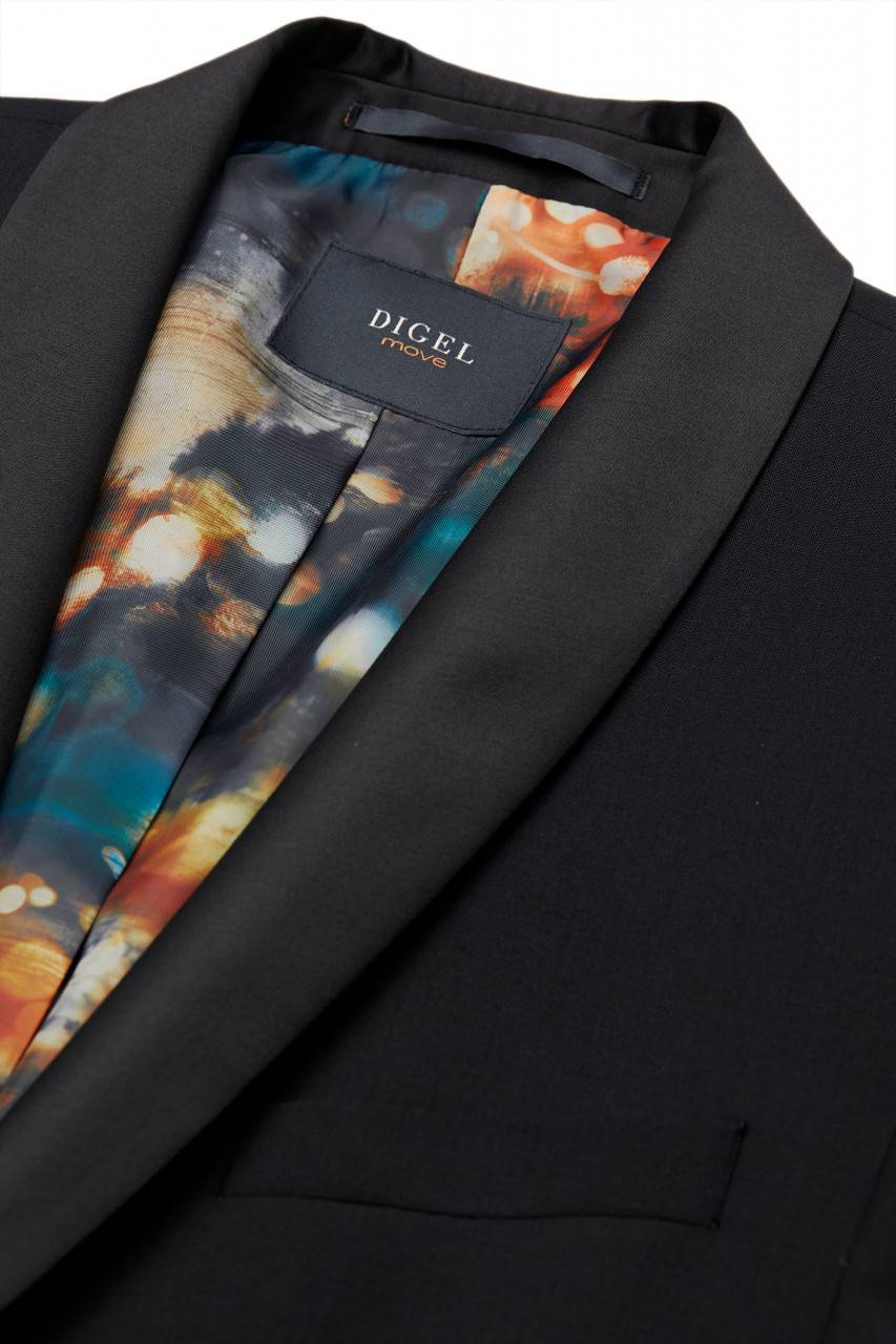 Digel Giacca blazer smoking digel nero slim fit collo a scialle Hotsell
