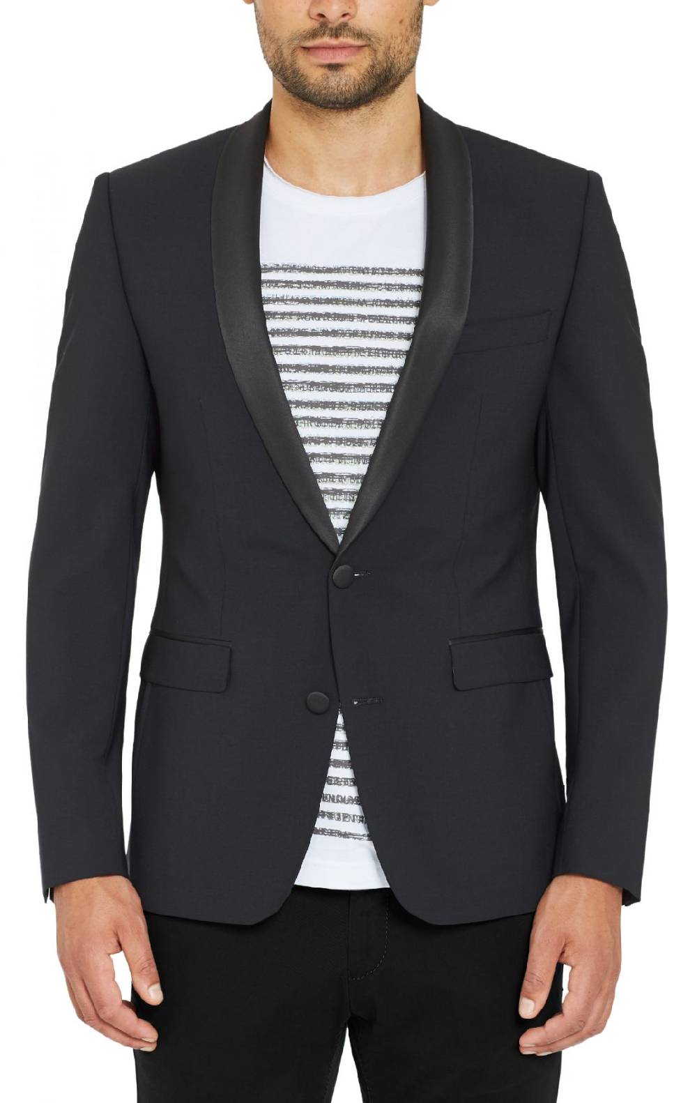Digel Giacca blazer smoking digel nero slim fit collo a scialle Hotsell