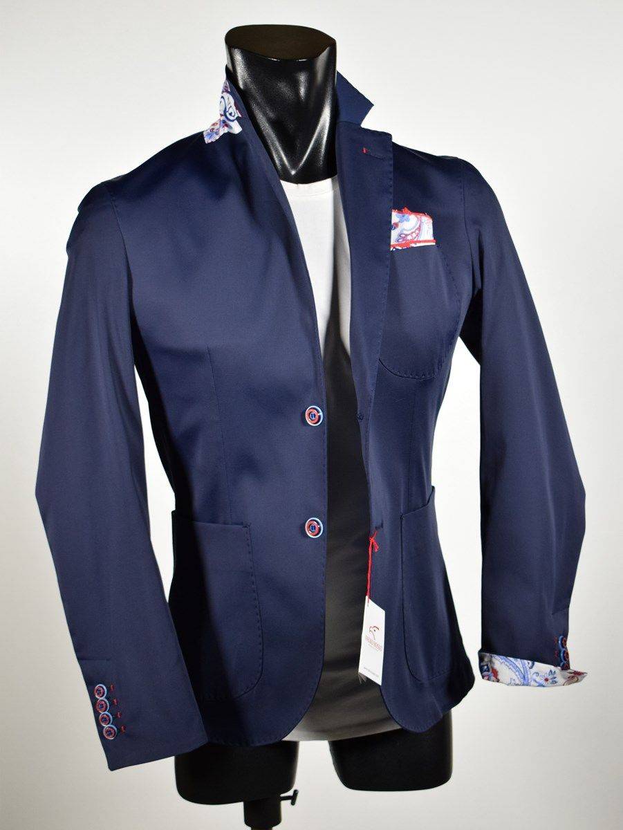 Falko Rosso Giacca slim fit in cotone elasticizzato falko rosso made in italy Vendita Calda