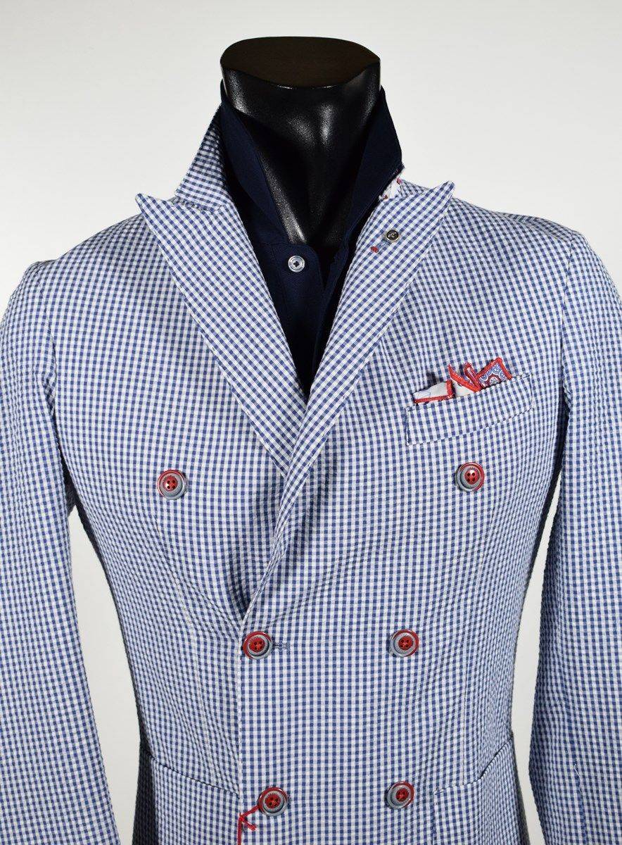 Falko Rosso Giacca slim fit doppio petto sfoderata falko rosso primavera estate Vendita Economica