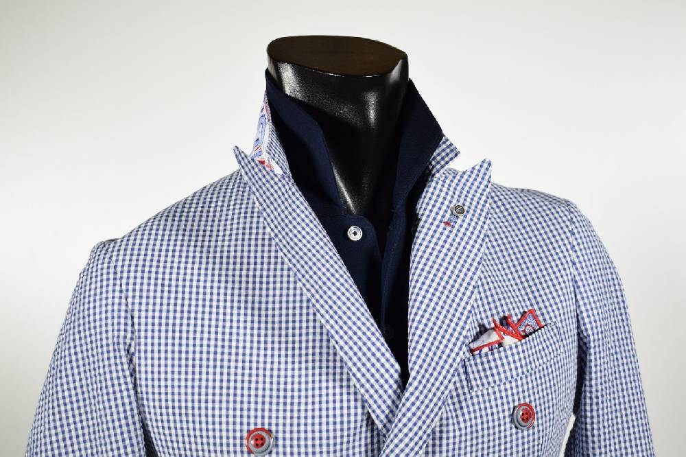 Falko Rosso Giacca slim fit doppio petto sfoderata falko rosso primavera estate Vendita Economica