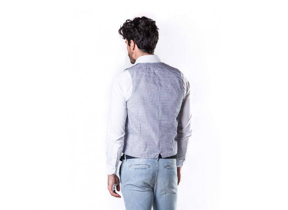 John Barritt Gilet azzurro john barritt in puro cotone Saldi Di Fabbrica
