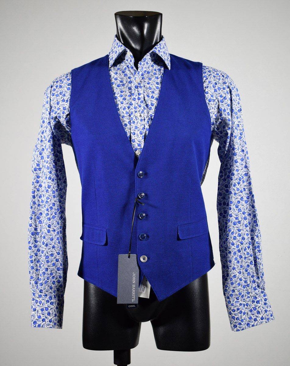 John Barritt Gilet azzurro john barritt in puro cotone Saldi Di Fabbrica