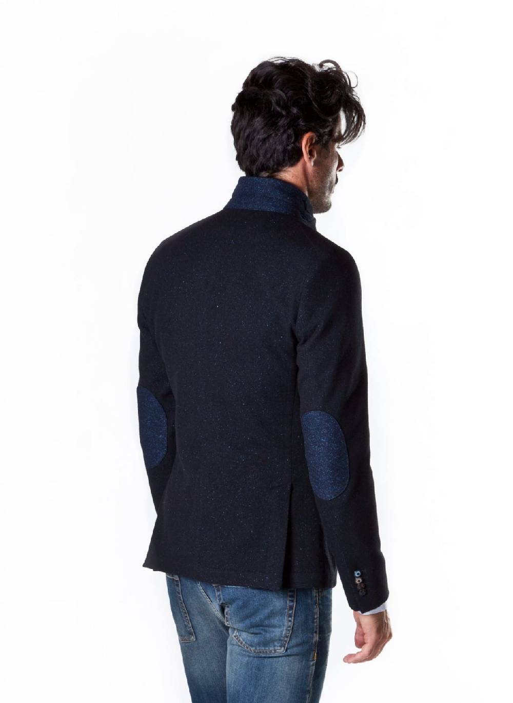 John Barritt Giacca slim fit blu john barritt in lana e seta sfoderata Limitato a 3 giorni