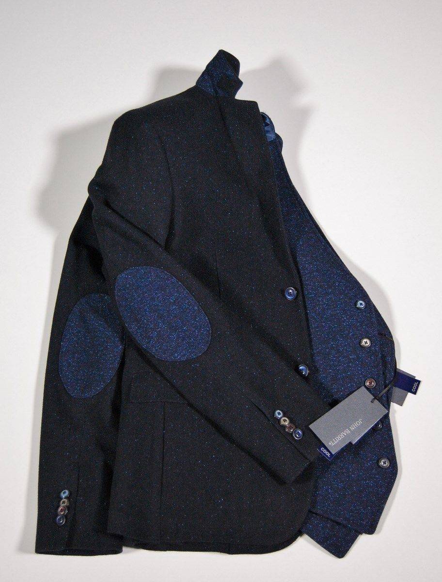 John Barritt Giacca slim fit blu john barritt in lana e seta sfoderata Limitato a 3 giorni