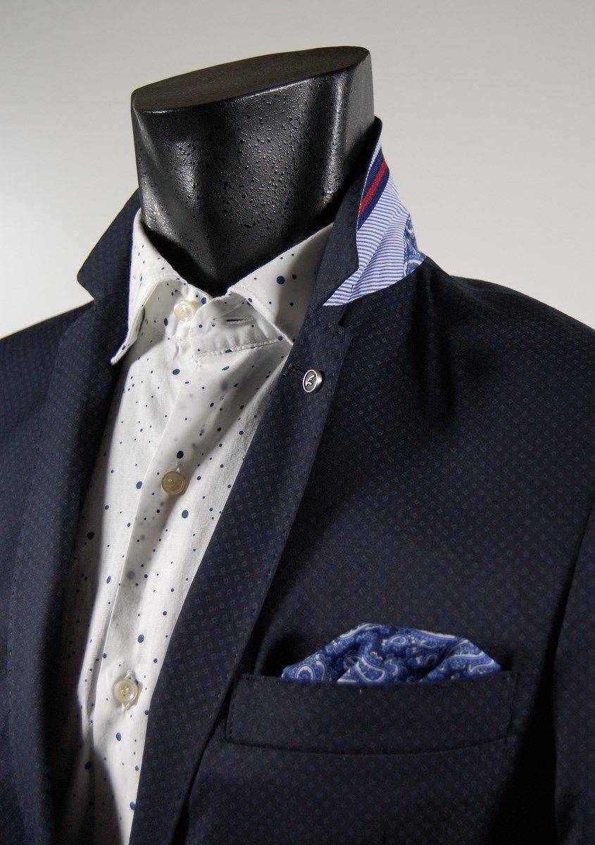Falko Rosso Giacca in cotone stretch slim fit falko rosso sfoderata micro disegno in tre colori 2025