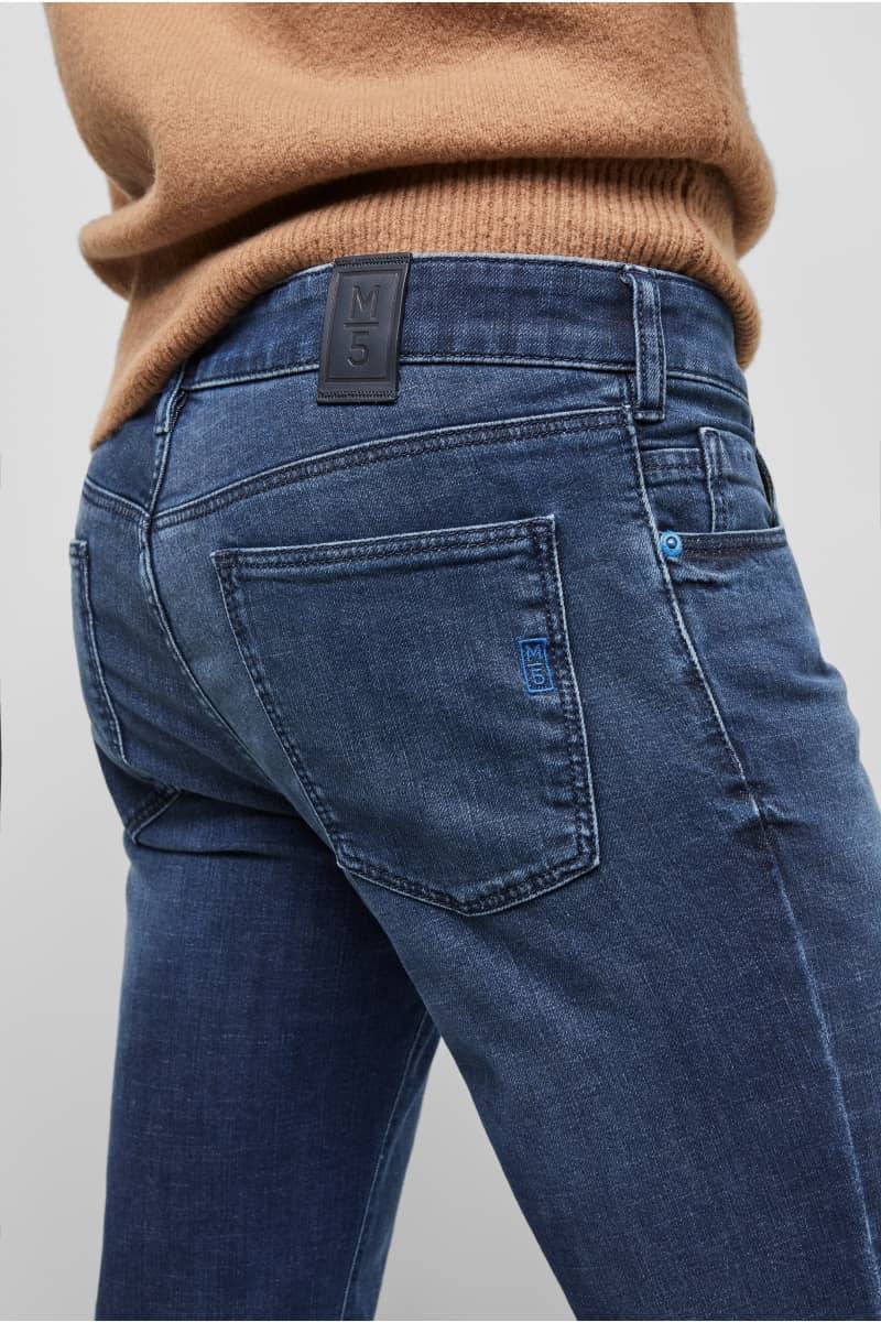 Meyer Jeans slim fit blu scuro stone washed m5 by meyer Soddisfazione Garantita