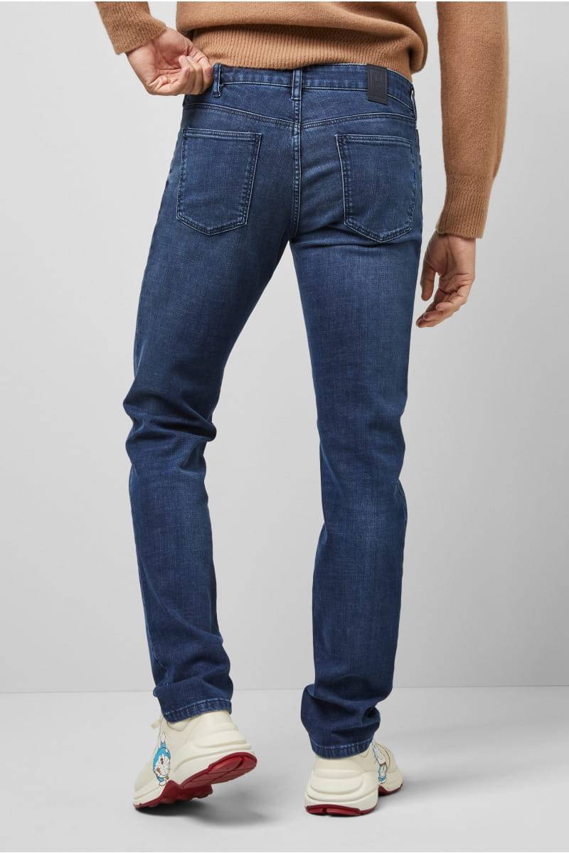Meyer Jeans slim fit blu scuro stone washed m5 by meyer Soddisfazione Garantita
