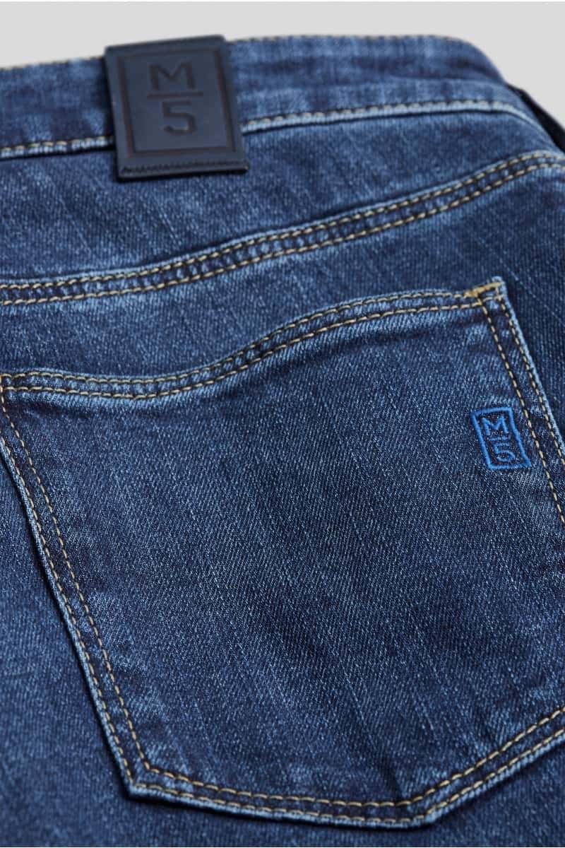 Meyer Jeans blu stone washed denim autentico regular fit m5 by meyer Negozi Online