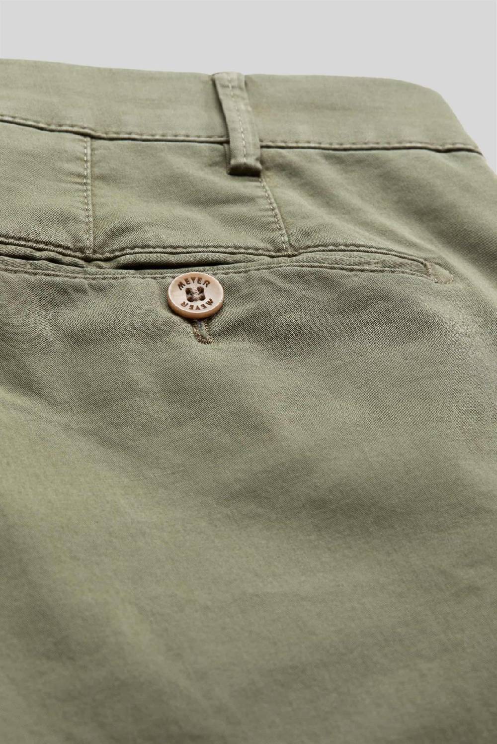 Meyer Pantalone verde oliva meyer cotone bio stretch modern fit Economico
