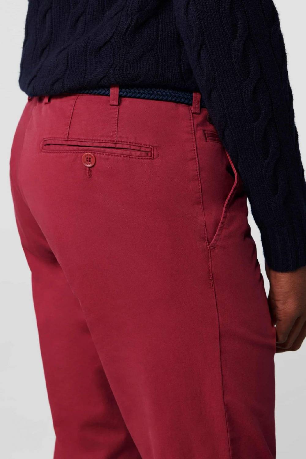 Meyer Pantalone rosso meyer cotone bio stretch modern fit Online