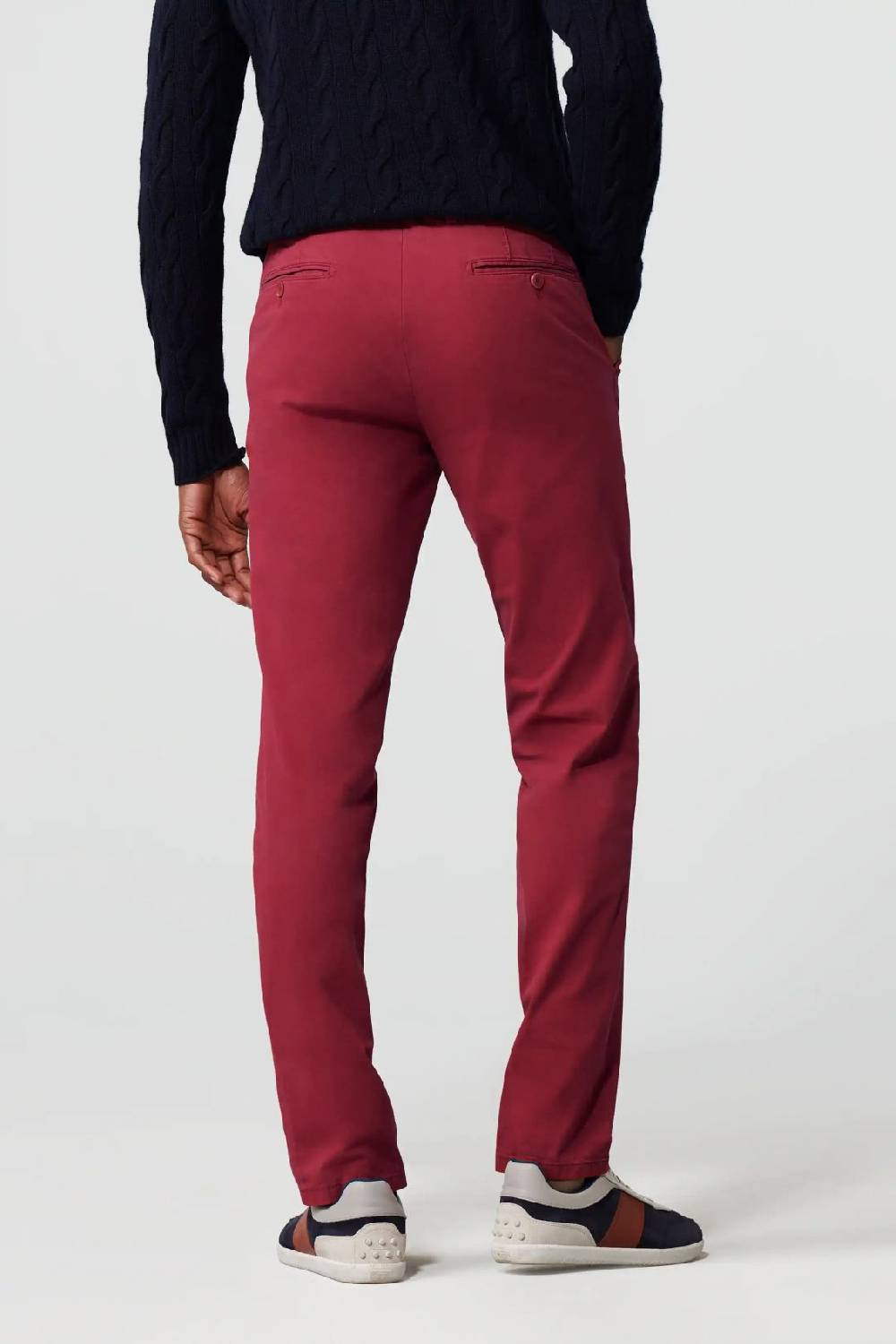Meyer Pantalone rosso meyer cotone bio stretch modern fit Online