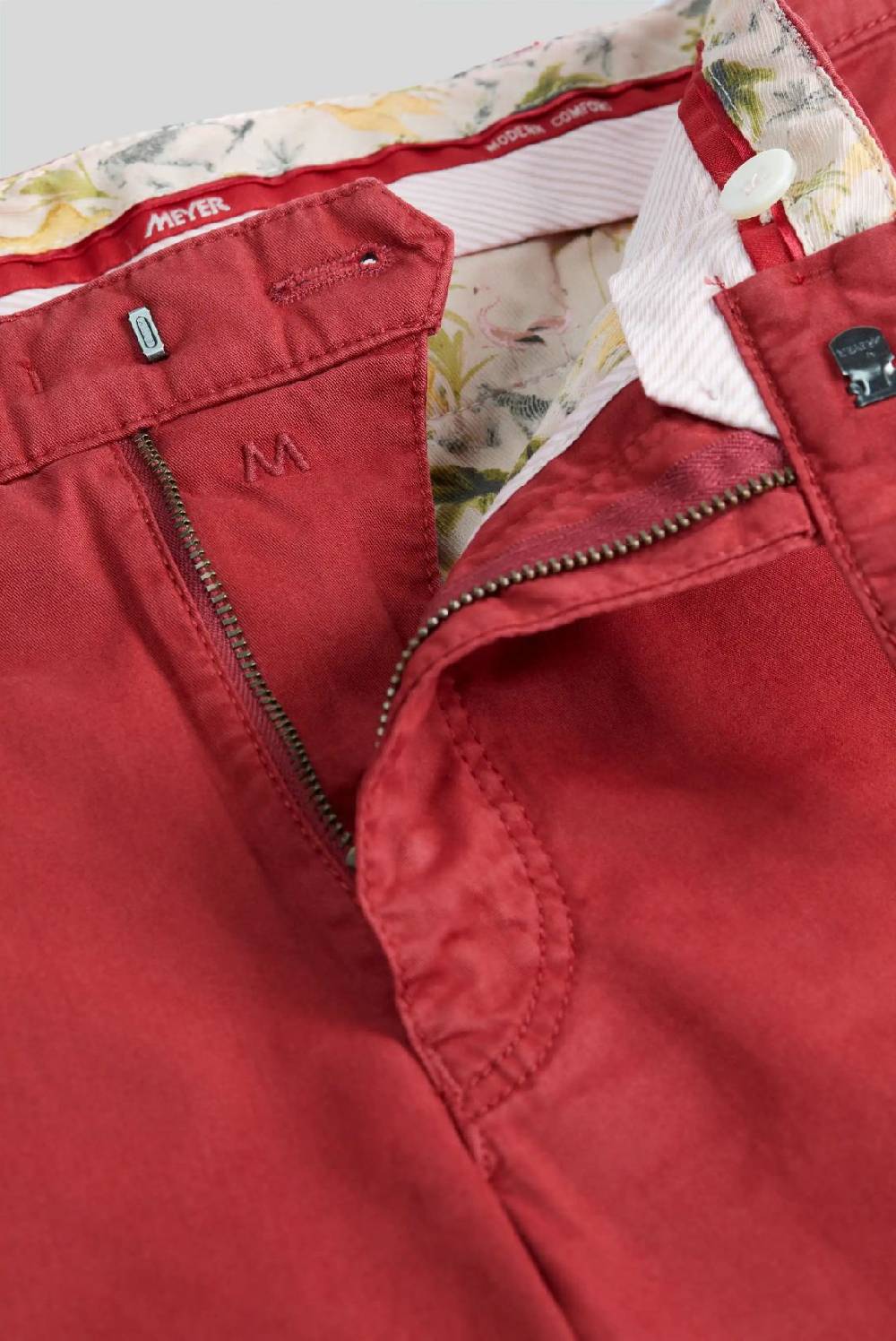 Meyer Pantalone rosso meyer cotone bio stretch modern fit Online