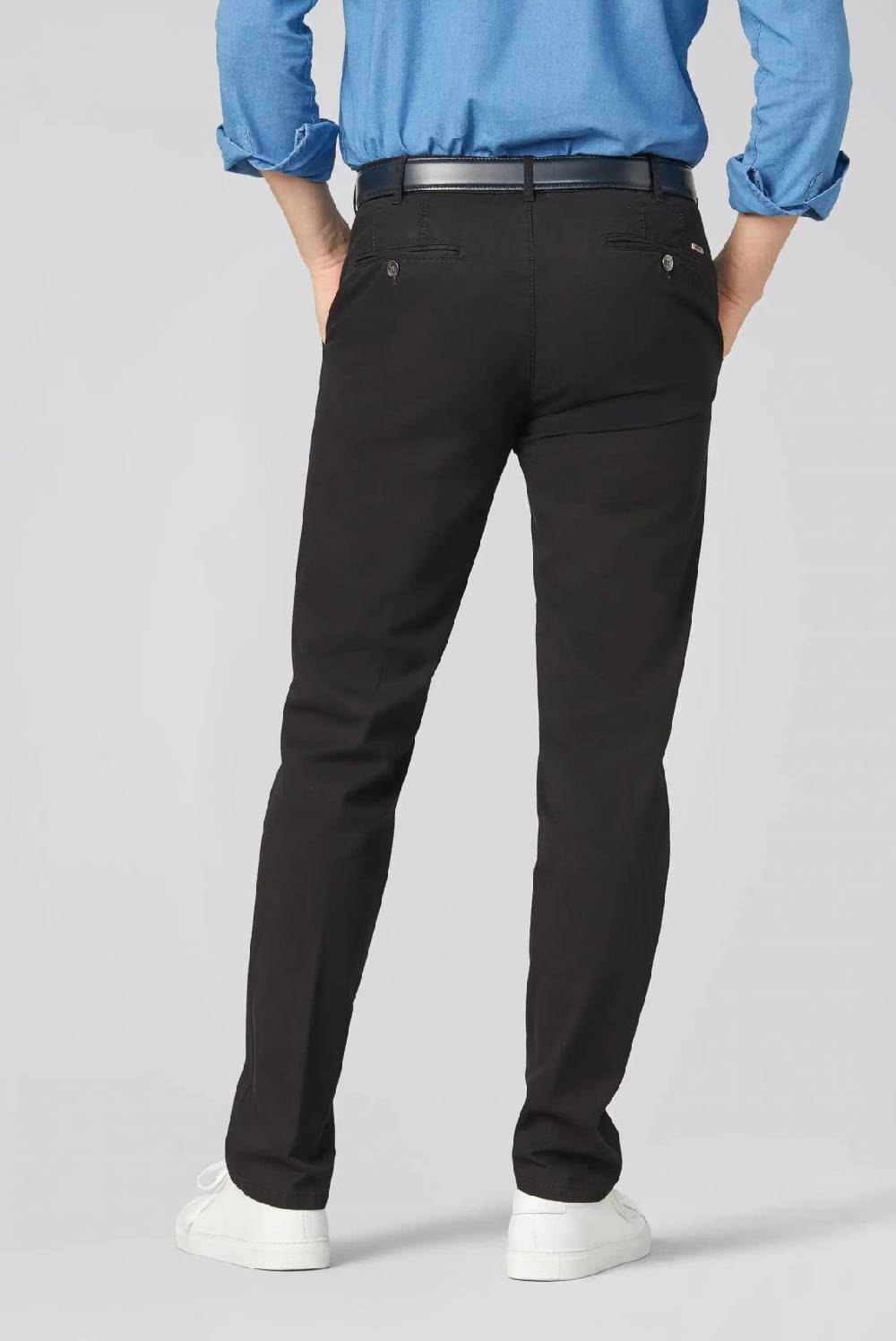 Meyer Pantalone nero meyer cotone bio stretch modern fit Outlet