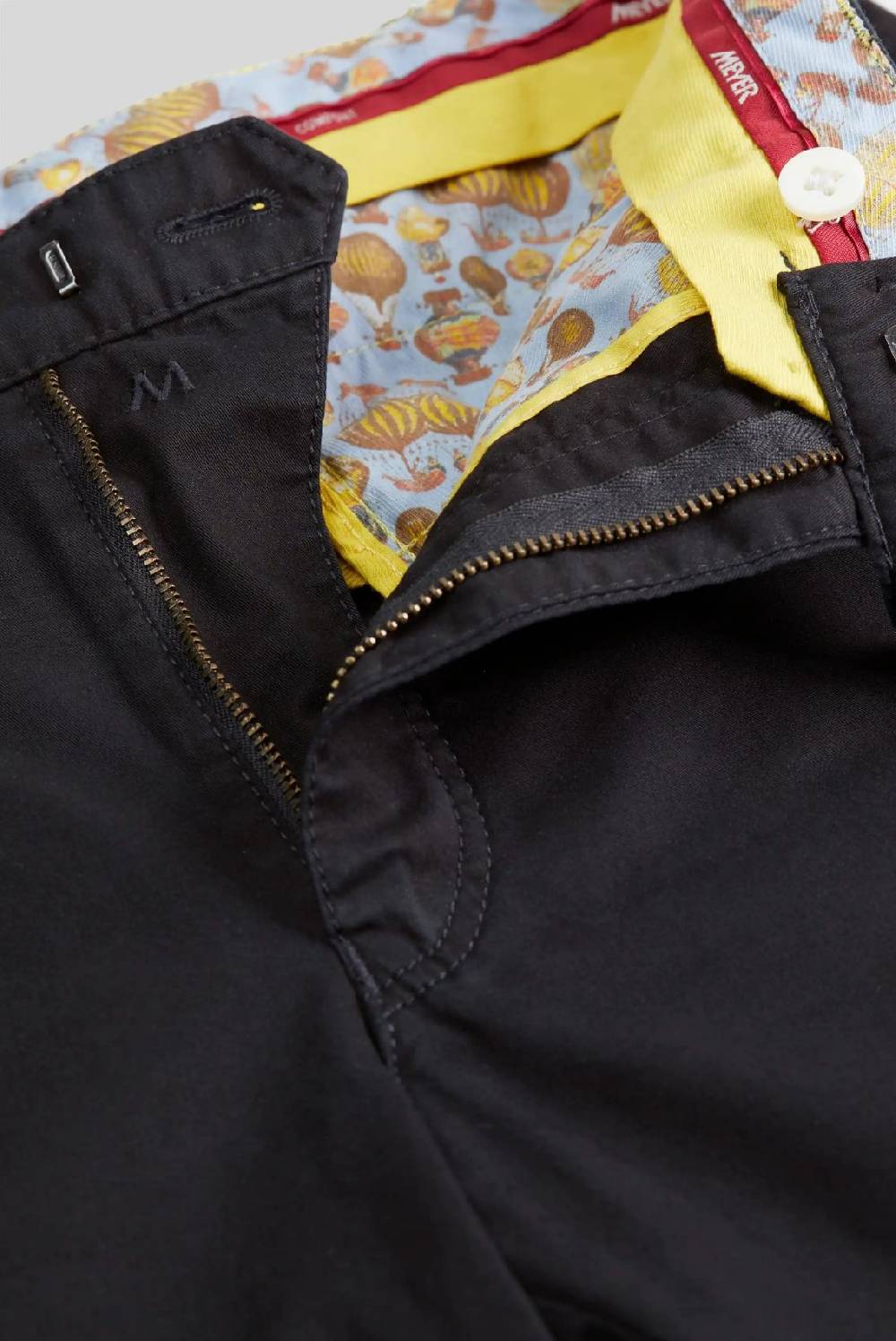 Meyer Pantalone nero meyer cotone bio stretch modern fit Outlet