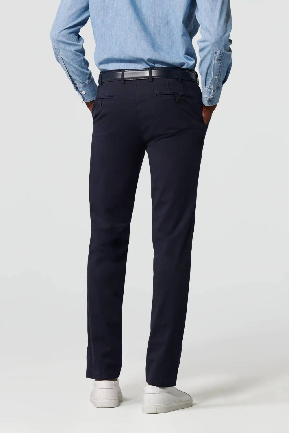 Meyer Pantalone blu meyer cotone bio stretch modern fit Offerte