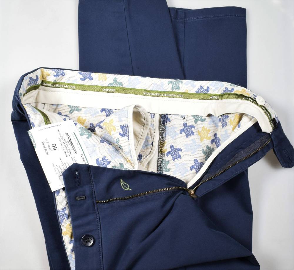 Meyer Pantalone meyer blu cotone bio vestibilità perfetta Offerta esclusiva