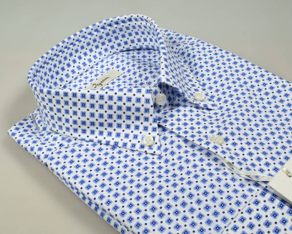 Ingram Camicia ingram button down cotone stampato regular fit Offerta Pasqua
