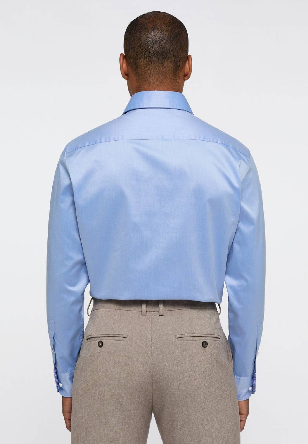 Eterna Camicia celeste eterna cotone twill ritorto modern fit interno in contrasto Comprane uno, ottenene uno gratis