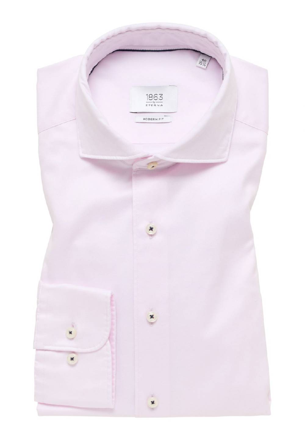 Eterna Camicia rosa eterna cotone twill ritorto modern fit Offerte speciali