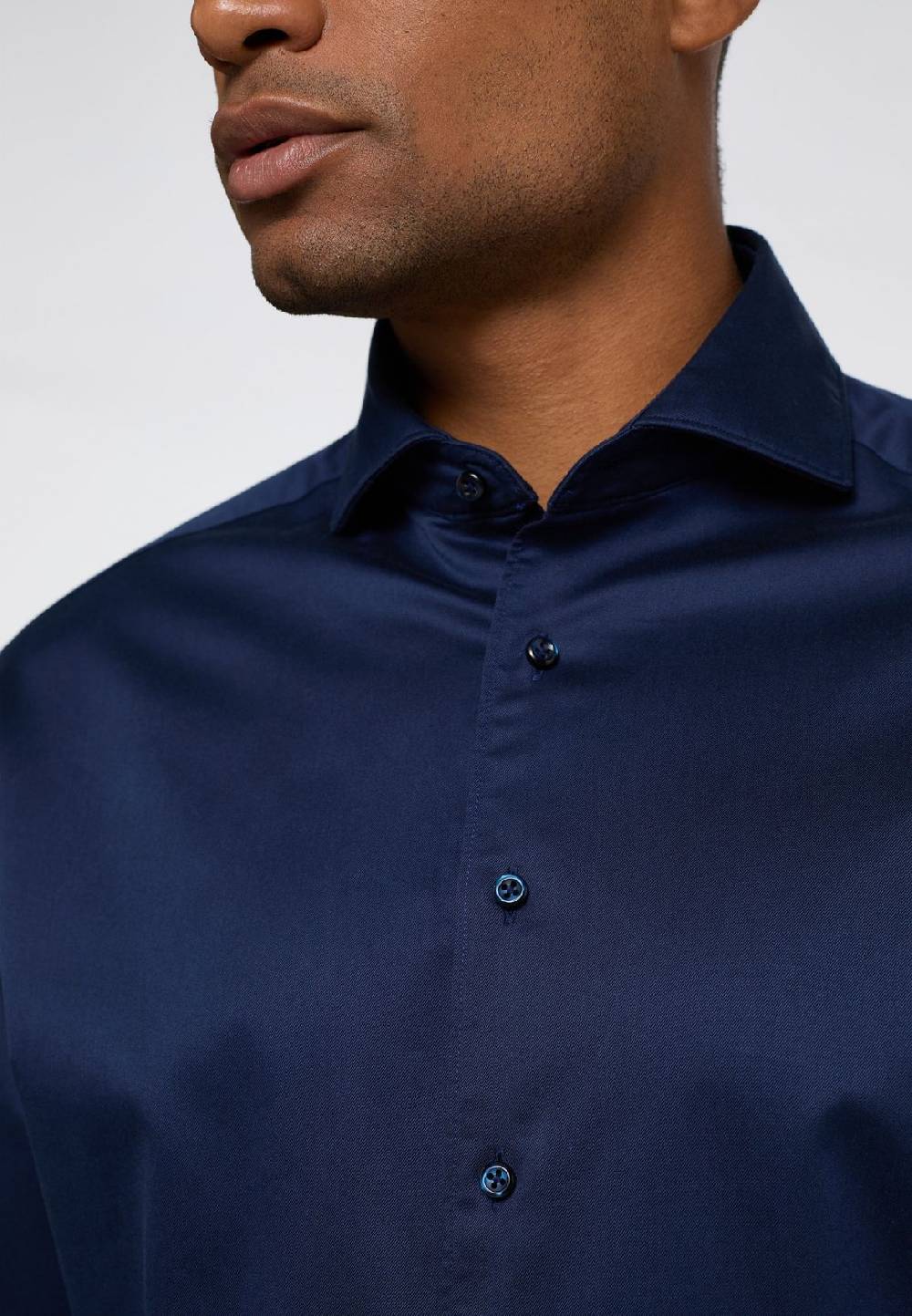 Eterna Camicia blu scuro eterna cotone twill ritorto modern fit Enormi risparmi