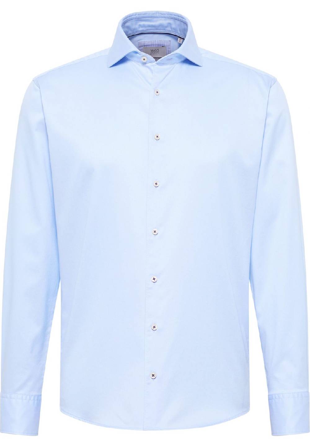Eterna Camicia celeste eterna cotone twill ritorto modern fit Sconti VIP