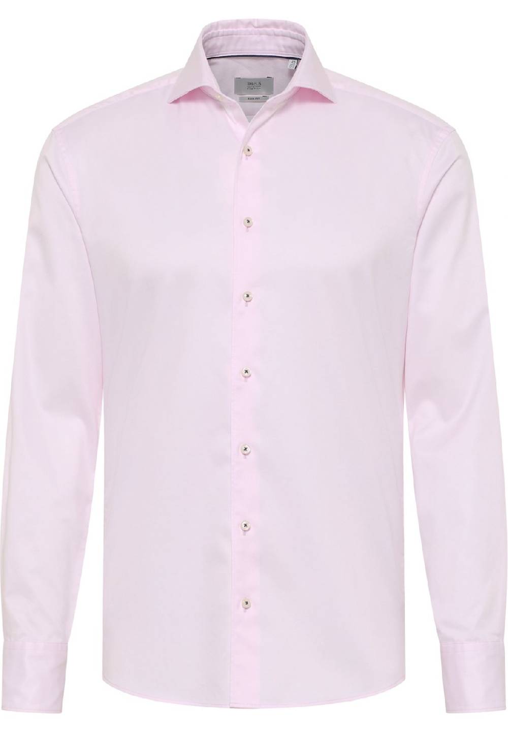 Eterna Camicia eterna slim fit rosa chiaro in cotone twill ritorto Ritorno libero
